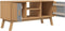 vidaXL - Tv-meubel - OLDEN - 114x43x57 - cm - grenenhout - grijs - en - bruin