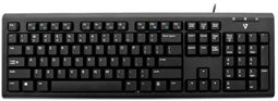 V7 KU200GS - Toetsenbord QWERTZ - Verstelbare hoogte - Zwart