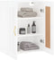 vidaXL - Wandkast - 69,5x34x90 - cm - bewerkt - hout - hoogglans - wit