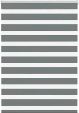 vidaXL - Zebra - rolgordijn - 115x150 - cm - stofbreedte - 110,9 - cm - donkergrijs