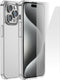Podec iPhone 15 Pro - Telefoonhoesje - Inclusief screenprotector - Transparant