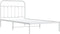 vidaXL - Bedframe - met - hoofdbord - metaal - wit - 100x200 - cm