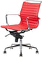 Feel Home - Lage design bureaustoel - Echt leer - Rood