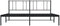 vidaXL - Bedframe - met - hoofdbord - metaal - zwart - 183x213 - cm