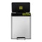 EKO EcoCasa II - Prullenbak - 36+24L - Soft Close & Fingerprintproof - Mat RVS