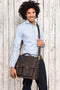 Leren Aktetas - Vintage Buffelleer - Heren & Dames - Laptoptas tot 15 inch - Donkerbruin