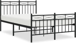 vidaXL - Bedframe - met - hoofd- - en - voeteneinde - metaal - zwart - 120x200 - cm