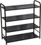 Schoenen opbergrek zwart - Schoenenrek - Schoenenkast - Organizer - 4 planken - Opbergplanken voor schoenen - 12 tot 15 paar schoenen - Schoenenstandaard - 25.5 x 59 x 61.5 cm - schoenenbank - metaal - zwart