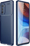 iMoshion Hoesje Geschikt voor Motorola Moto G51 Hoesje Siliconen - iMoshion Carbon Softcase Backcover - Blauw