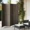 vidaXL - Kamerscherm - 4 - panelen - poly - rattan - grijs