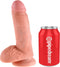 King Cock Realistische Dildo 7 Inch met Ballen - beige