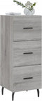vidaXL - Dressoir - 34,5x34x90 - cm - bewerkt - hout - grijs - sonoma - eikenkleurig