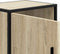 vidaXL - Nachtkastje - 40x31x50 - cm - bewerkt - hout - en - metaal - sonoma - eiken
