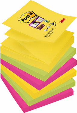 Memoblok 3M Post-it Z-Note S330 Super Sticky 76x76mm Rio