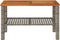 Tuintafel 70x38x42 cm poly rattan en acaciahout grijs