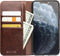Qialino - echt lederen luxe wallet hoes - Geschikt voor iPhone 11 Pro - Bruin