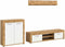 Furnilux Jam - Woonkamercombinatie - Praktische indeling - Wit eiken 35x255x159cm