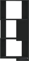 vidaXL - Boekenkast - 3-laags - hoek - 50x50x102 - cm - bewerkt - hout - zwart