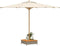 vidaXL - Parasolvoetbedekking - 70x70x25 - cm - poly - rattan - acaciahout - grijs