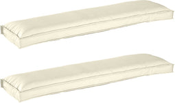 vidaXL - Palletkussens - voor - bank - - - 2 - stuks - - - Crème - - - 150x40x8 - cm - - - Oxford - stof