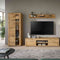 Furnilux Jam - Woonkamercombinatie - Deels open deels dichte kast - Bruin - 35x235x159cm
