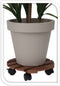 Pro Garden Plantentrolley - hout - bruin - rond - D29 cm - 100 kilo