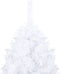 vidaXL - Kunstkerstboom - met - verlichting - en - kerstballen - 180 - cm - PVC - wit
