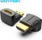 Vention AIOB0 - HDMI Hoekadapter - 90 graden - Zwart