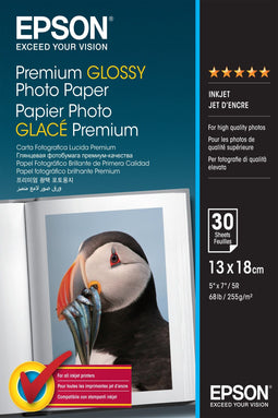 Epson Premium Glossy Photo Paper - Fotopapier - 13x18cm - 30 Vellen (30 vellen)