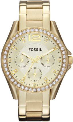 Fossil Riley ES3204 - Dameshorloge - 38 mm - Zilverkleurig