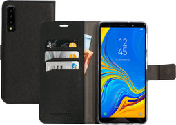 Mobiparts Galaxy A7 (2018) - Wallet Case - Saffiano motief - Zwart