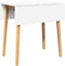 vidaXL - Eettafel - massief - hout - naturel - rubber
