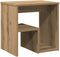 vidaXL - Nachtkastje - 40x30x40 - cm - bewerkt - hout - artisanaal - eikenkleurig