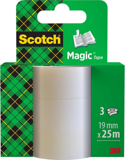 Plakband scotch magic 819 19mmx25m onzichtbaar