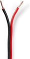 Nedis Speaker-Kabel - 2x 1.50 mm² - CCA - 15.0 m - Rond - PVC - Rood / Zwart - Folieverpakking