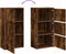 vidaXL - Boekenkast - 40x24x77 - cm - bewerkt - hout - gerookt - eikenkleurig