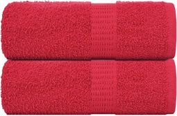 vidaXL - Gastendoekjes - 2 - st - 30x50 - cm - 360 - g/m² - 100% - katoen - rood