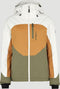 O'Neill Carbonite - Wintersportjas - Waterdicht 10.000mm - Wit/oranje/bruin/groen - M
