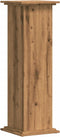 vidaXL - Plantenstandaard - 33x33x100 - cm - bewerkt - hout - artisanaal - eiken