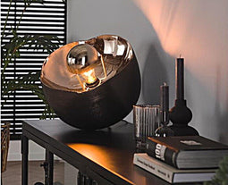 Tafellamp Ø36 mirror L - Zwart nikkel