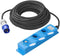 ProPlus CEE 3-weg Stekkerdoos - 20 Meter - 2x Schuko + 1x2-USB - Blauw