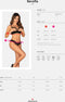 Obsessive - Serafia Tweedelige Open Set - Zwart