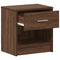 vidaXL - Nachtkastje - met - lade - 39x28x41 - cm - bruin - eikenkleurig