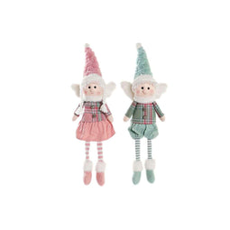 Decoratieve figuren DKD Home Decor Kerstmis Fee Polyester Engel (15 x 10 x 53 cm) (2 Stuks)