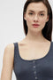 Pieces PCKITTE - Tank Midi Dress - Katoen met knoopjes - Zomerjurk - Maat XS