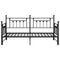 vidaXL - Ligbedframe - met - Uittrekbed - Zwart - 107x203 - cm - Staal