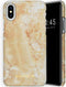 Selencia Hoesje Geschikt voor iPhone Xs / X - Selencia Maya Fashion Backcover - geel