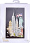 Thea Gouverneur - Borduurpakket met telpatroon - 471.05 - Voorgesorteerde DMC Garens - New York - Zwart Aida - 50 cm x 79 cm - DIY Kit