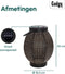 Gadgy Solar Lantaarn Bloem - Tuinverlichting op Zonne-energie - Led met dag/nacht Sensor - Zwart - Metaal
