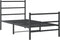 vidaXL - Bedframe - met - hoofd- - en - voeteneinde metaal - zwart - 90x190 - cm
